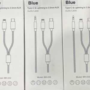 CABLE AUXILIAR 3.5MM A TC Y LIGHTNING IPH