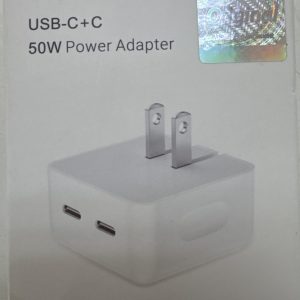 CUBO APPLE CERTIFICADO 50W USB-C DOBLE